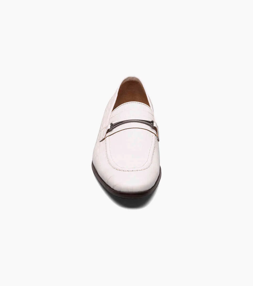 Stacy Adams 25455-100 Ferdinand Moc Toe Bit Slip On On White