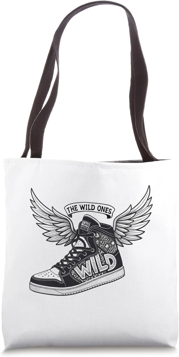 The Wild Ones Winged Sneaker Urban Streetwear Gift Tote Bag