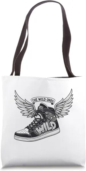 The Wild Ones Winged Sneaker Urban Streetwear Gift Tote Bag