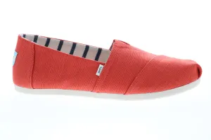 Toms Alpargata 10015768 Womens Orange Canvas Loafer Flats Shoes