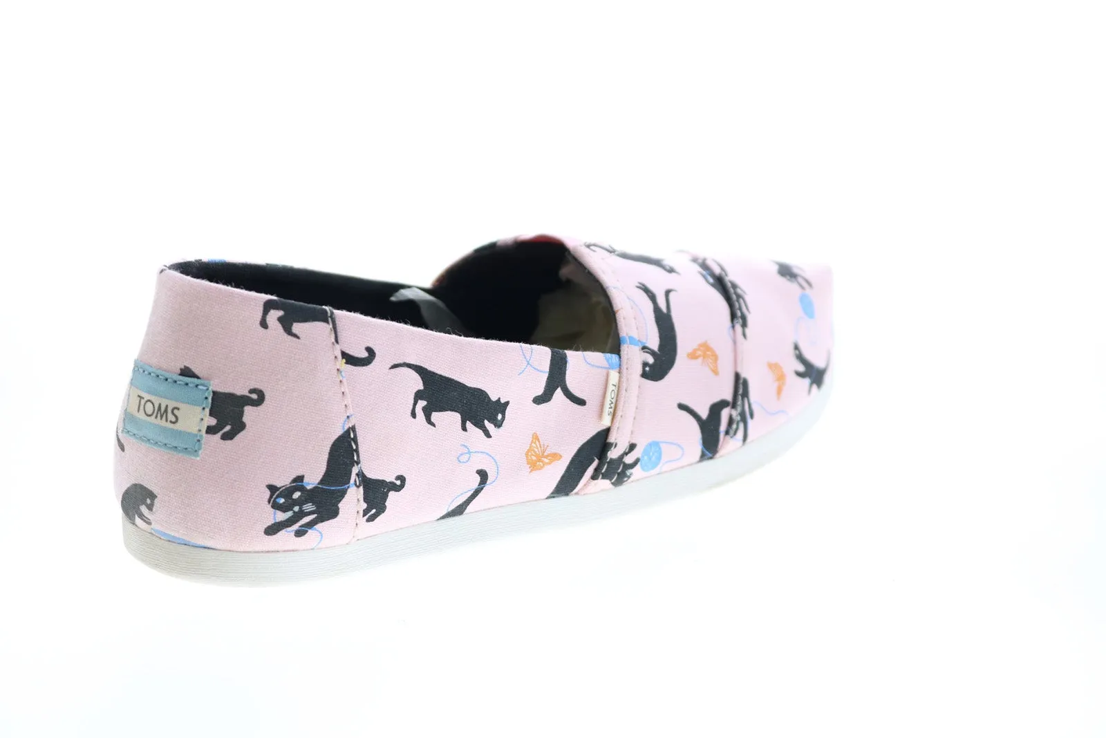 Toms Classic 10014661 Womens Pink Canvas Slip On Loafer Flats Shoes