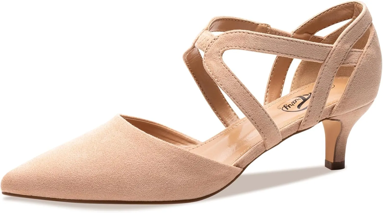 Trary Women's Low Heels Pumps Dress Pointed Toe Comfortable Work Office Pumps Shoes