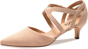 Trary Women's Low Heels Pumps Dress Pointed Toe Comfortable Work Office Pumps Shoes