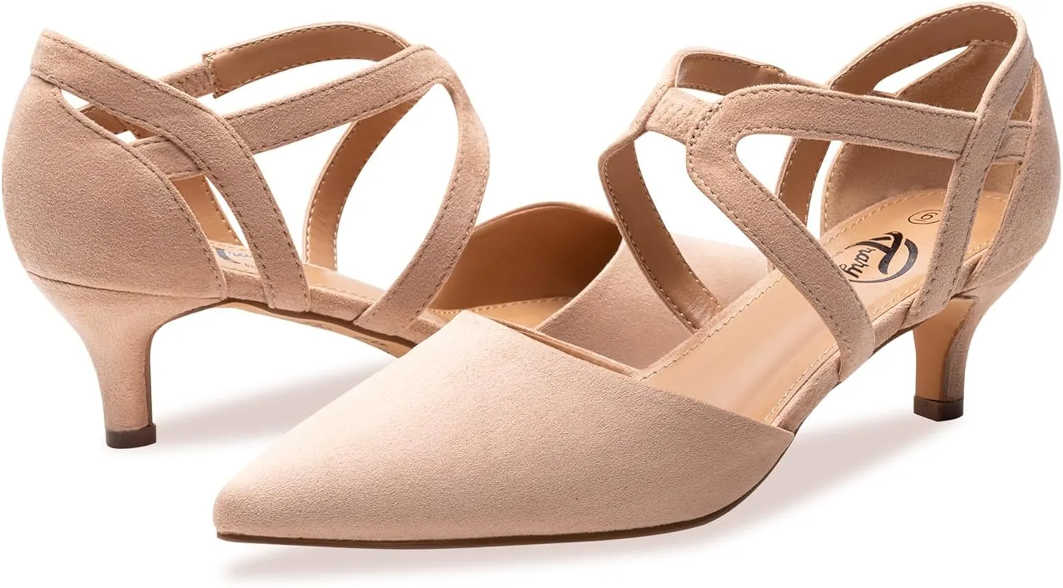Trary Women's Low Heels Pumps Dress Pointed Toe Comfortable Work Office Pumps Shoes