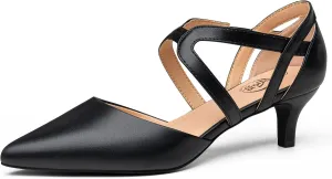 Trary Women's Low Heels Pumps Dress Pointed Toe Comfortable Work Office Pumps Shoes