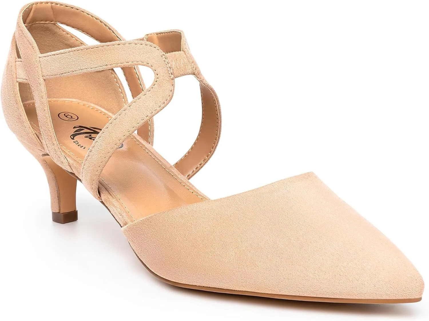 Trary Women's Low Heels Pumps Dress Pointed Toe Comfortable Work Office Pumps Shoes