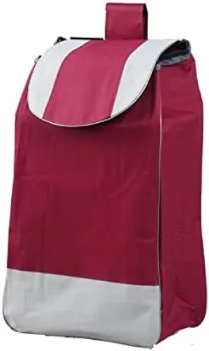 Trolley Shopping Replacement Bag - 40L Foldable Grocery Cart Special Shopping Bag, Cart Replacement Bag with Drawstring, Trolley Accessories, L35XW20XH57CM (Color : Wine Red)