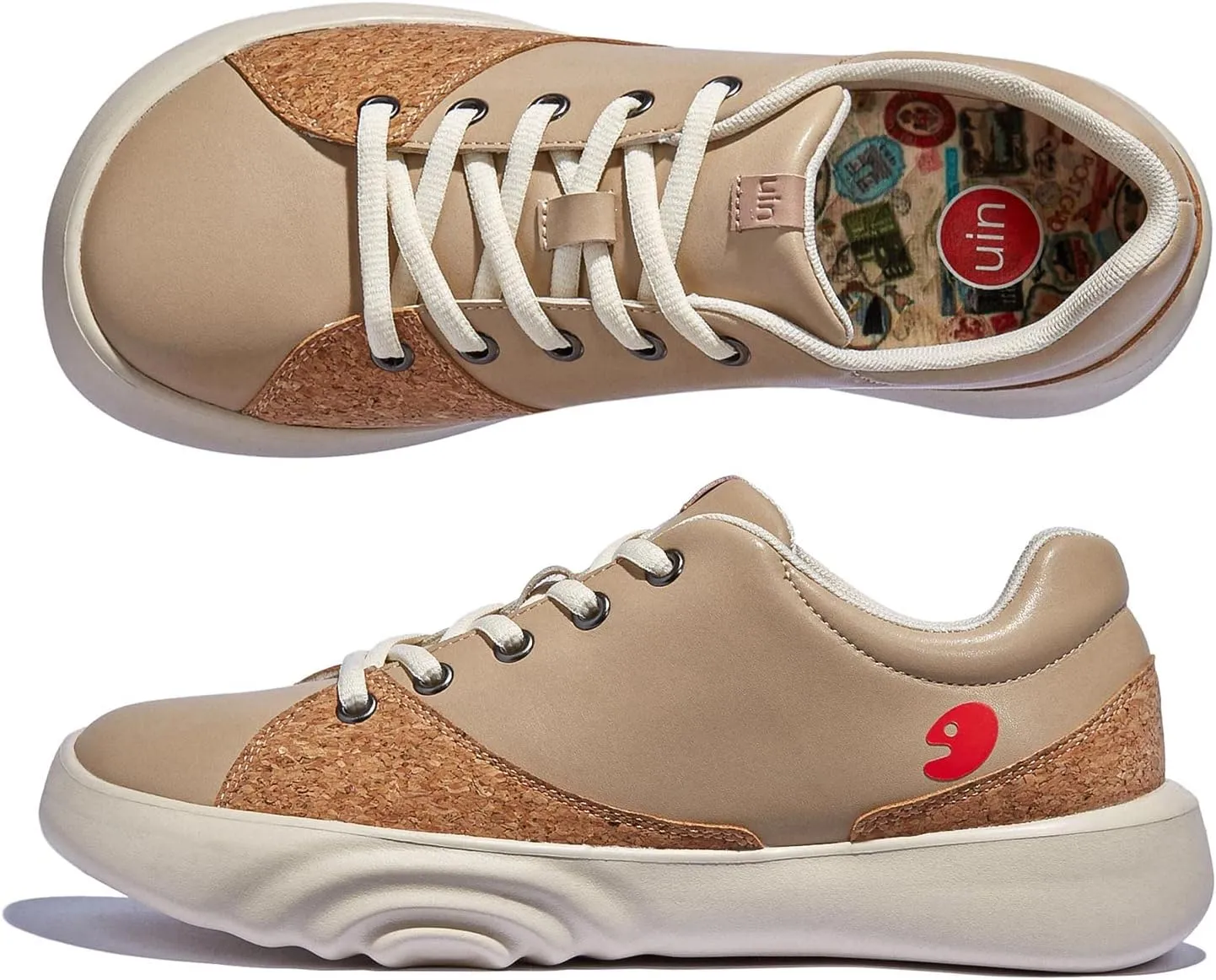 UIN Men's Walking Travel Shoes Casual Lightweight Art Painted Fashion Sneaker Denia Series