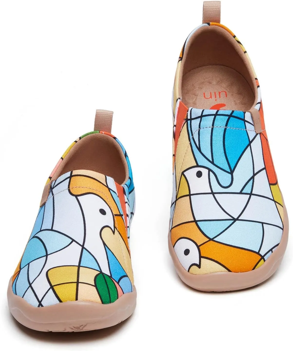 UIN Women's Art Painted Travel Shoes Slip On Casual Knit Loafers Lightweight Comfort Fashion Sneaker Constellation Toledo Ⅰ