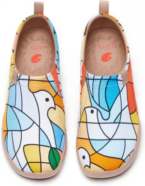 UIN Women's Art Painted Travel Shoes Slip On Casual Knit Loafers Lightweight Comfort Fashion Sneaker Constellation Toledo Ⅰ