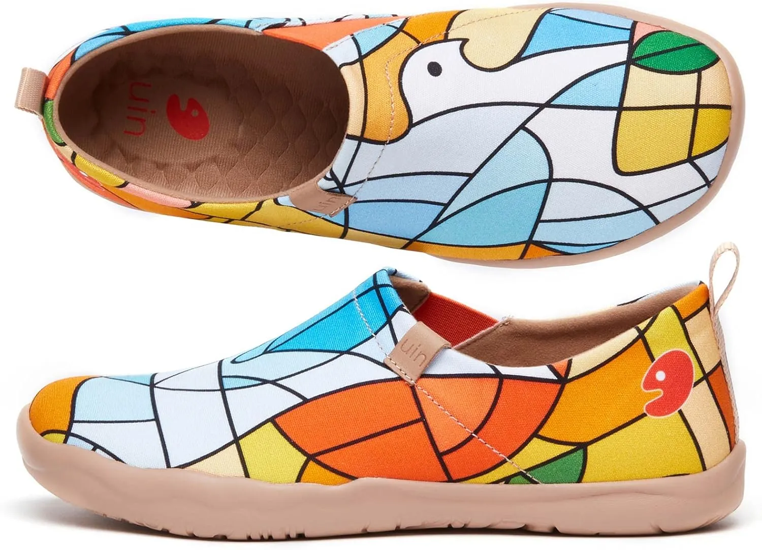 UIN Women's Art Painted Travel Shoes Slip On Casual Knit Loafers Lightweight Comfort Fashion Sneaker Constellation Toledo Ⅰ