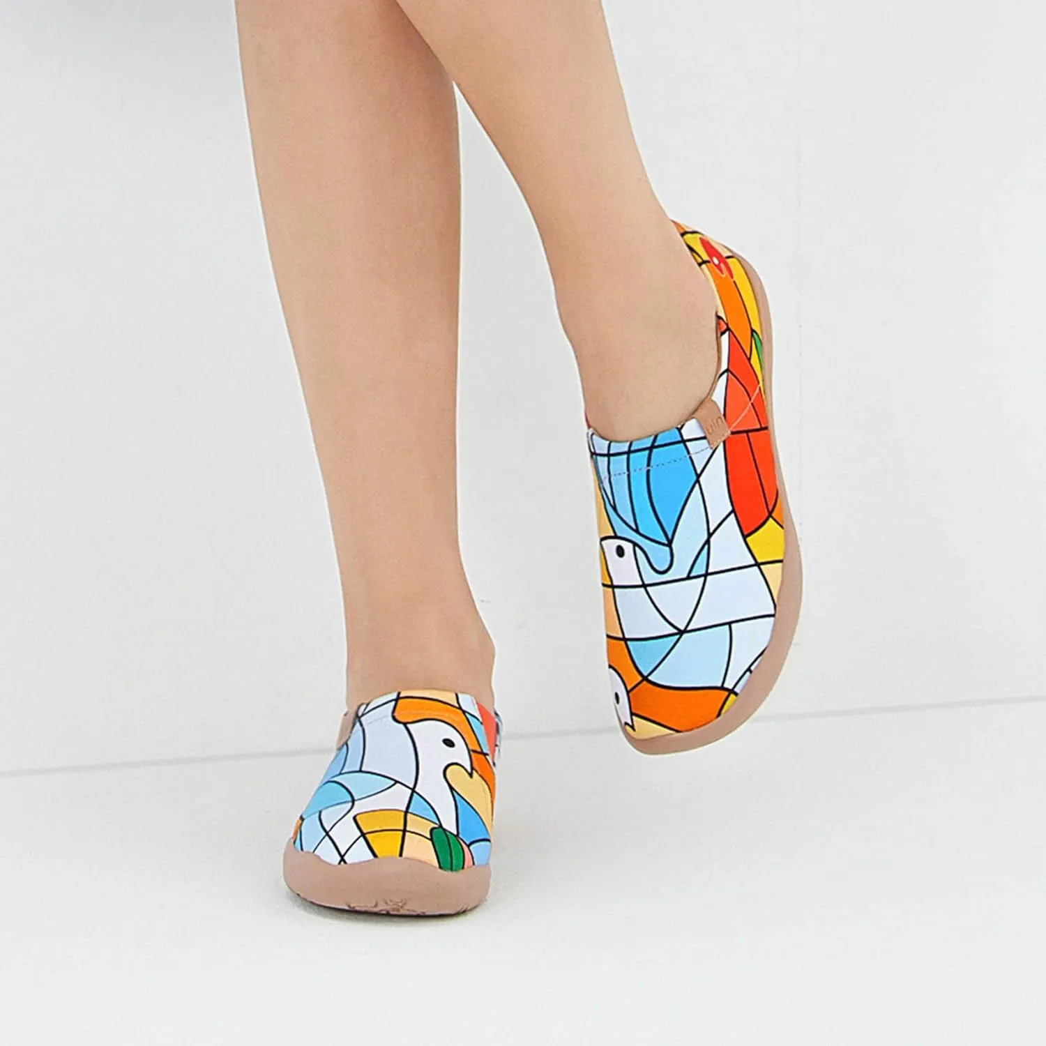 UIN Women's Art Painted Travel Shoes Slip On Casual Knit Loafers Lightweight Comfort Fashion Sneaker Constellation Toledo Ⅰ
