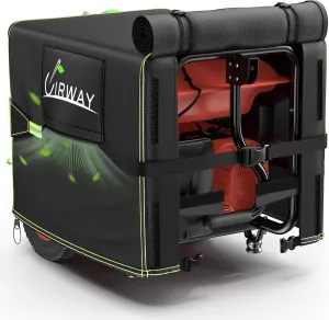 UIRWAY Outdoor Generator Covers Waterproof, 32”L x 24”W x 24”H Portable Generator Cover for Outside, 600D Heavy Duty Universal Generator Protection Cover Fit for Most Generators 5000-10000 Watt