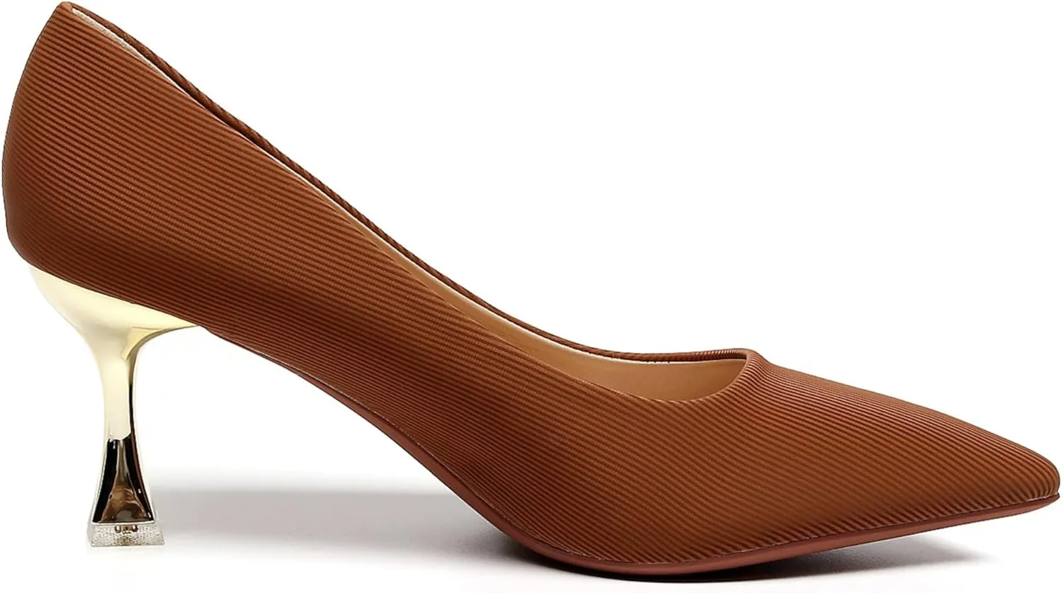 VenusCelia Women's Golden-Sun Pump Stiletto Heel Shoe