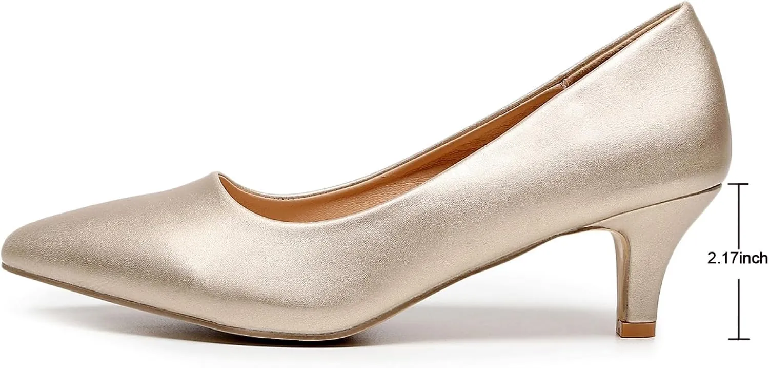 VenusCelia Women's Rokoko Pump Kitten Heel Shoe