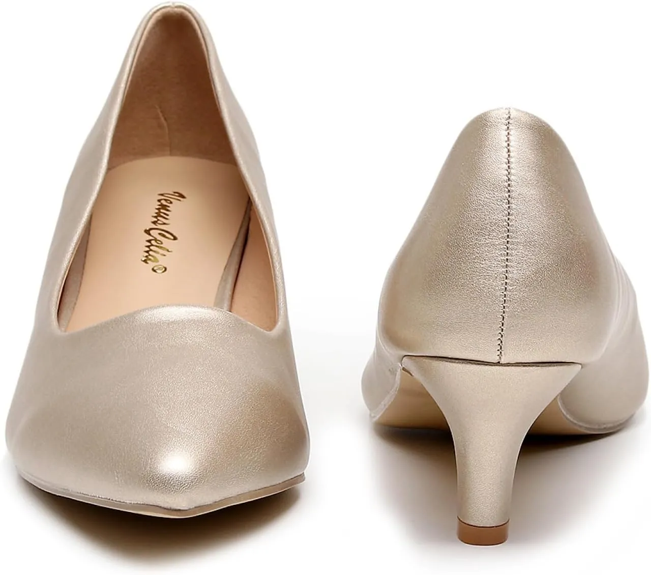 VenusCelia Women's Rokoko Pump Kitten Heel Shoe