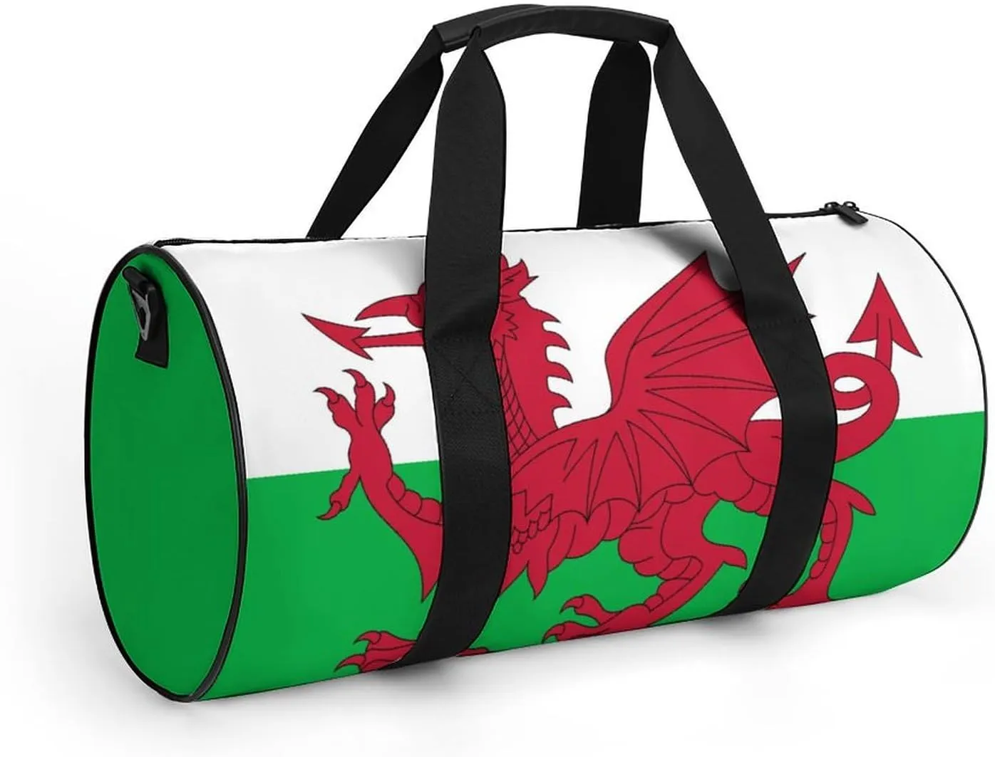 Wales Flag Waterproof Gym Bag for Women Men with Wet Pocket Sports Duffel for Travel Weekender
