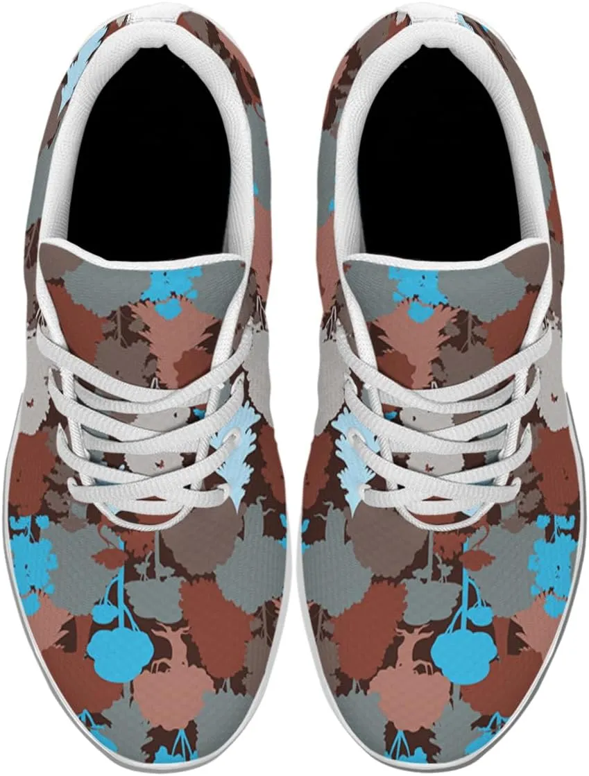 Women Men Deep Forest Blue Camouflage Shoes Personalited 3D Print Running Shoes Athletic Tennis Sneakers