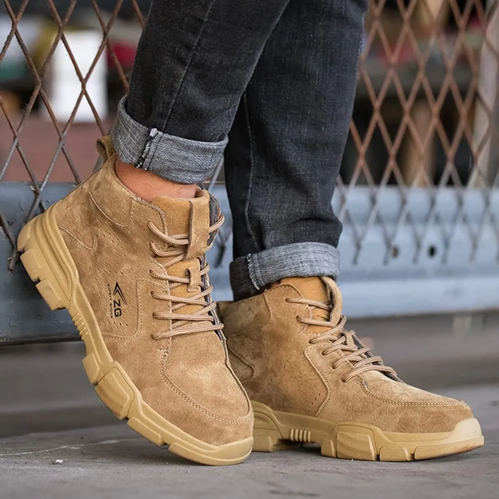 Women Steel Toe Shoes,Lightweight Work Safety Sneakers Anti-Smash Anti-Puncture Breathable Slip Resistant Construction Work Shoes Indestructible Shoes,