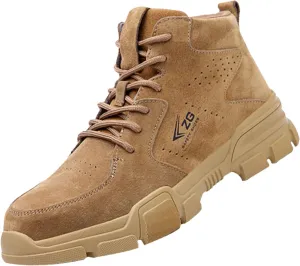 Women Steel Toe Shoes,Lightweight Work Safety Sneakers Anti-Smash Anti-Puncture Breathable Slip Resistant Construction Work Shoes Indestructible Shoes,