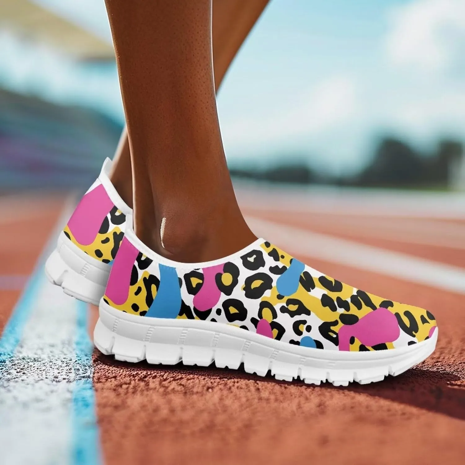 Women's Casual Walking Shoes Slip On Soft-Soled Loafers Lightweight Comfortable Low-Cut Athletic Running Sneakers