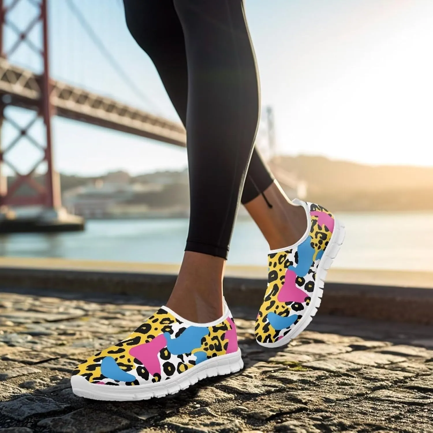 Women's Casual Walking Shoes Slip On Soft-Soled Loafers Lightweight Comfortable Low-Cut Athletic Running Sneakers