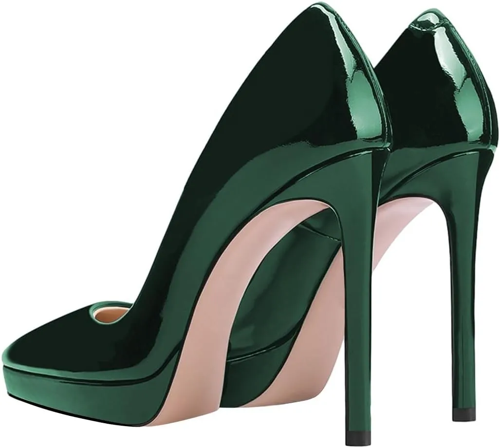 Womens Classic Pump Platform High Stiletto Heels Pointy Toe Slip On Shoe Business Prom Daily Size 4-16 US