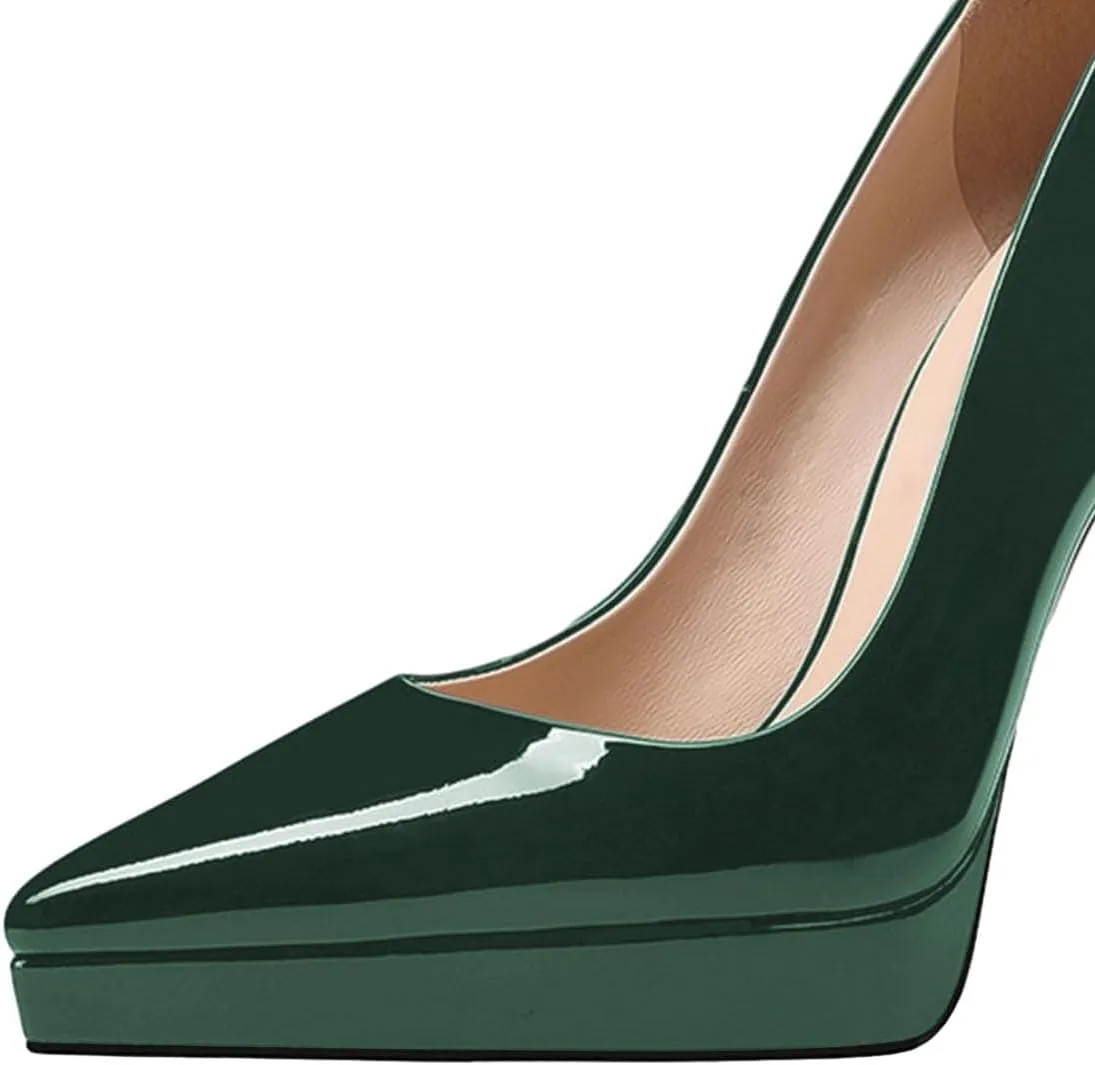 Womens Classic Pump Platform High Stiletto Heels Pointy Toe Slip On Shoe Business Prom Daily Size 4-16 US