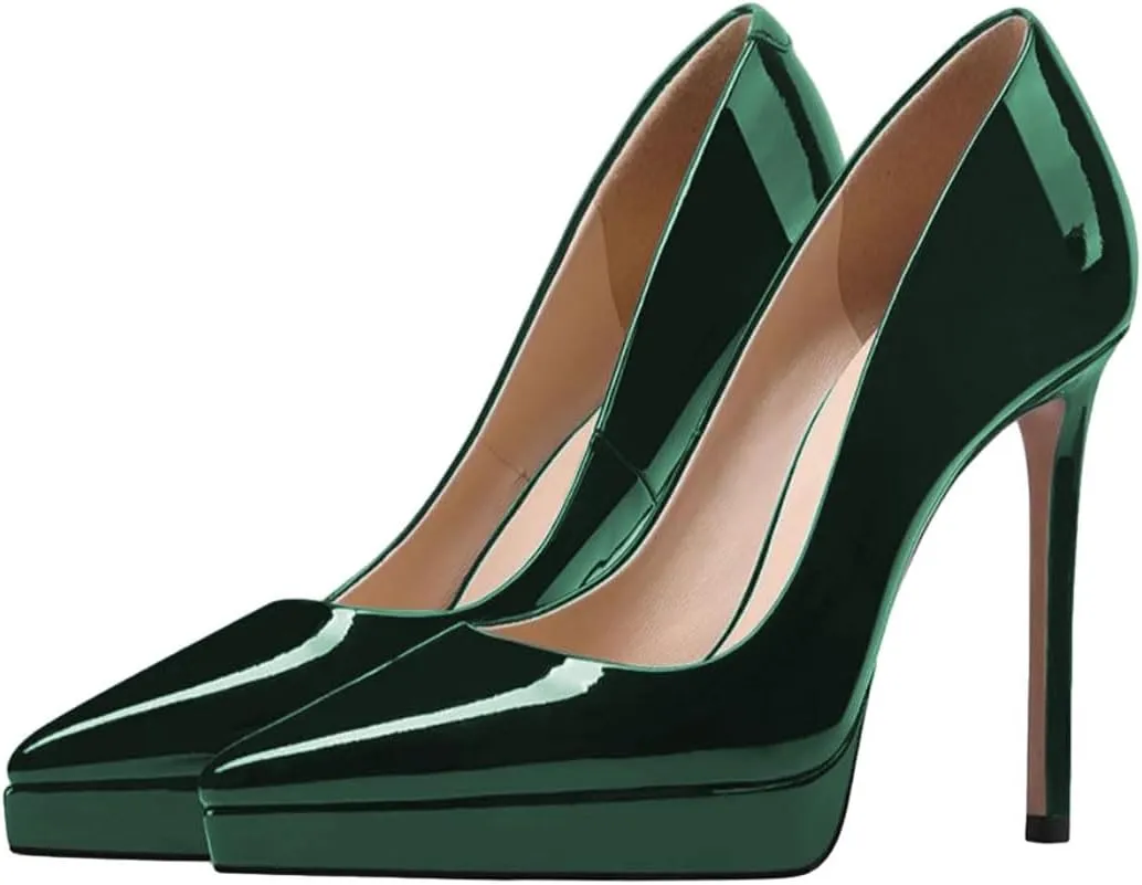 Womens Classic Pump Platform High Stiletto Heels Pointy Toe Slip On Shoe Business Prom Daily Size 4-16 US