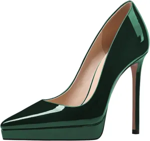 Womens Classic Pump Platform High Stiletto Heels Pointy Toe Slip On Shoe Business Prom Daily Size 4-16 US
