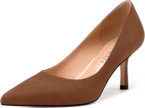 Women's Pumps, Pointed Closed Toe High Heels, Fashion Mid Heel Slip on Shoes for Women