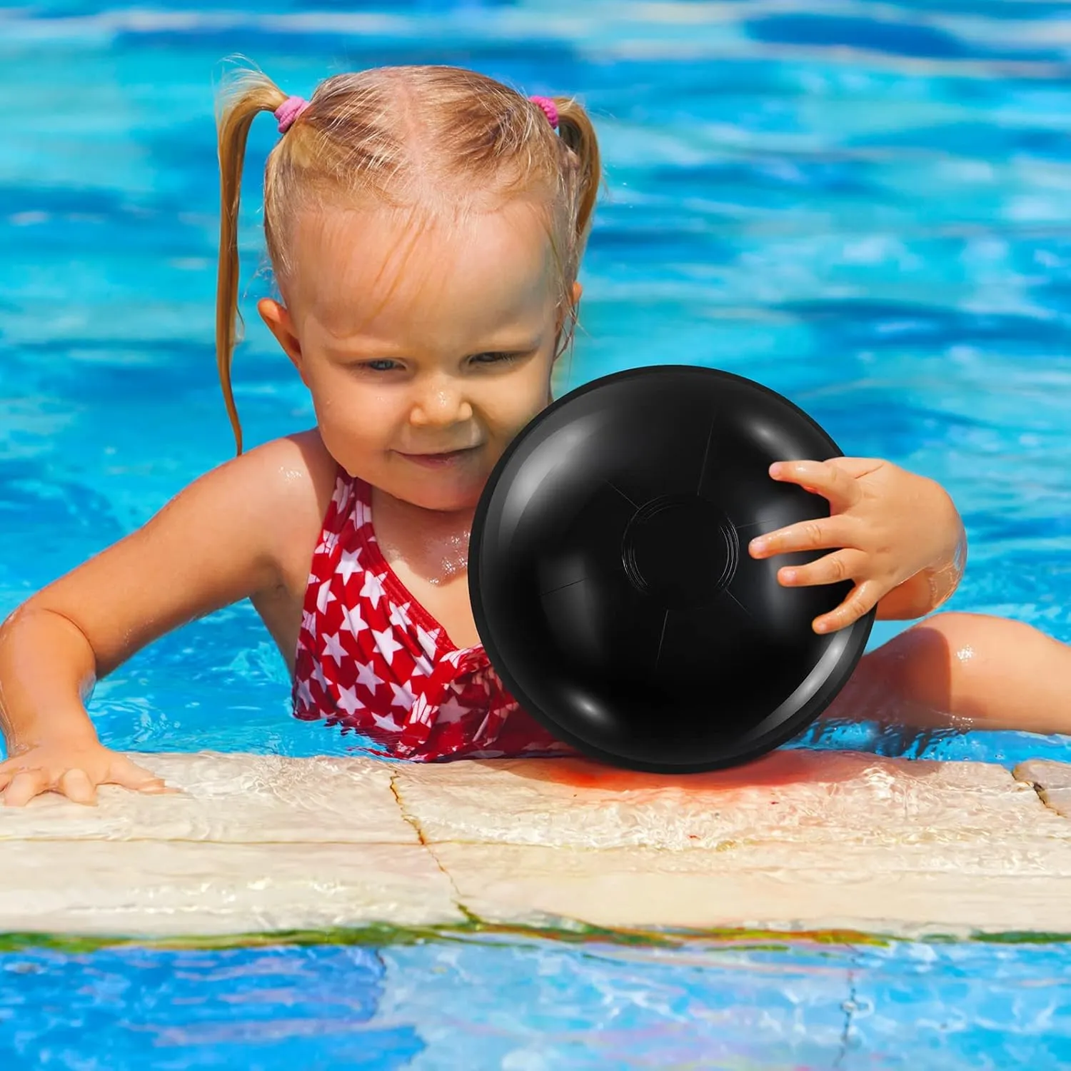 Yinder 24 Pieces Inflatable Beach Ball 6 Inches Pool Floating Ball Under The Sea Party Decorations Bubble Ocean Summer Pool Toys Party Supplies