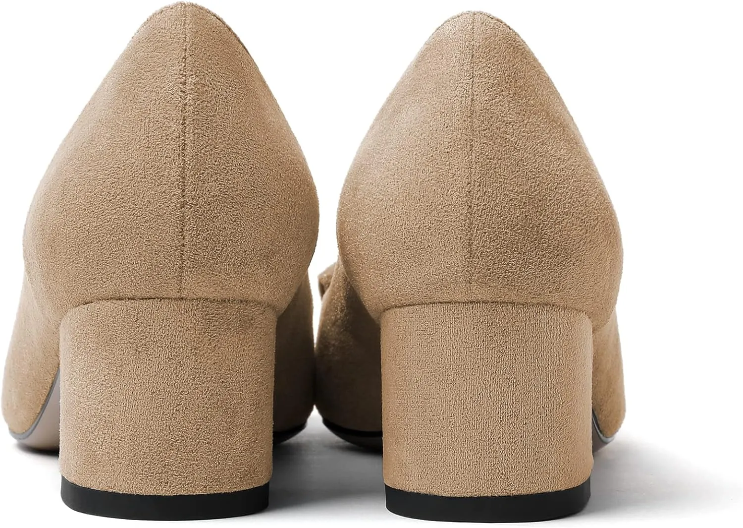 YODEKS Women's Chunky Heel Pumps Low Block Heel Pointed Toe Slip on Dress Pump Shoes for Work Casual Daily Life Party Dress Shoes